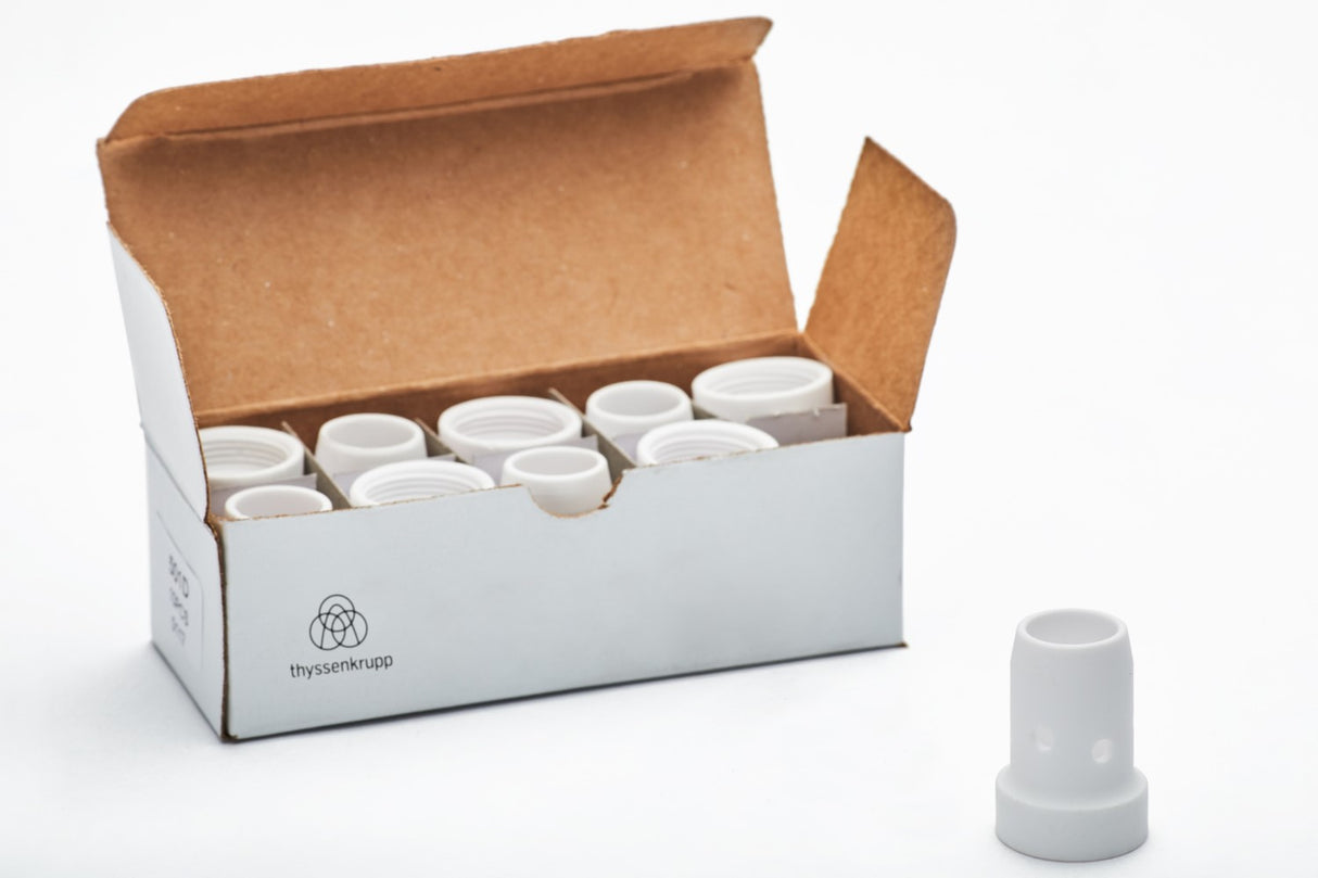 Ceramiczne dyfuzory gazowe MB 401/501 w opakowaniu zbiorczym – widok zestawu i pojedynczego elementu