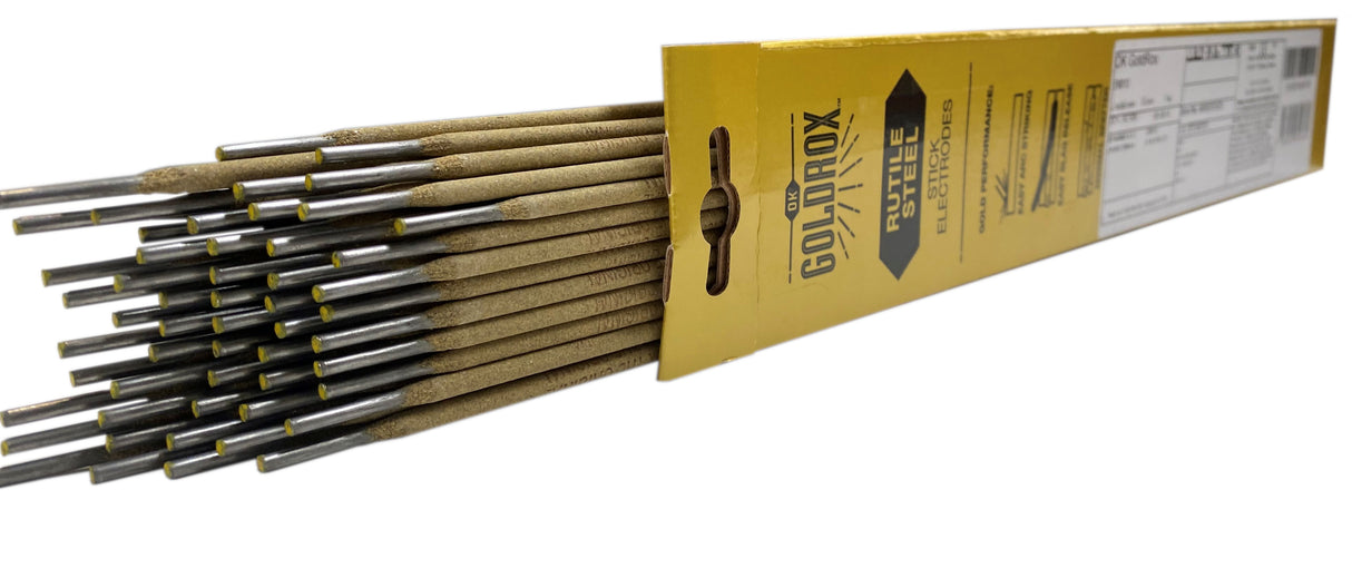 Elektrody rutylowe ESAB GoldRox 6013, 2,5 x 350 mm – opakowanie 1 kg, widok realny produktu