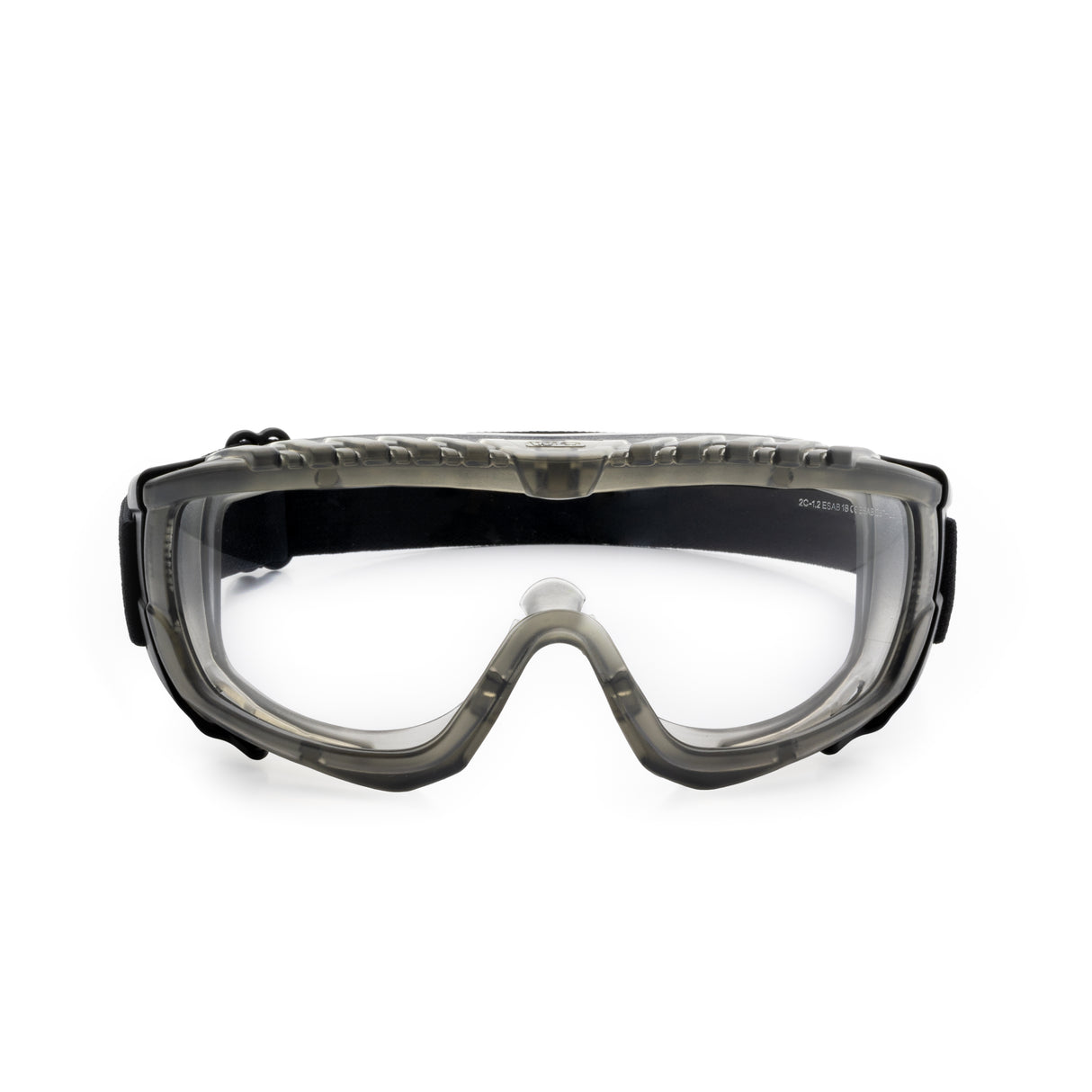Przezroczyste gogle ochronne GS-300 Clear z elastyczną oprawką i regulowanym paskiem zapewniające pełną ochronę oczu w warunkach przemysłowych