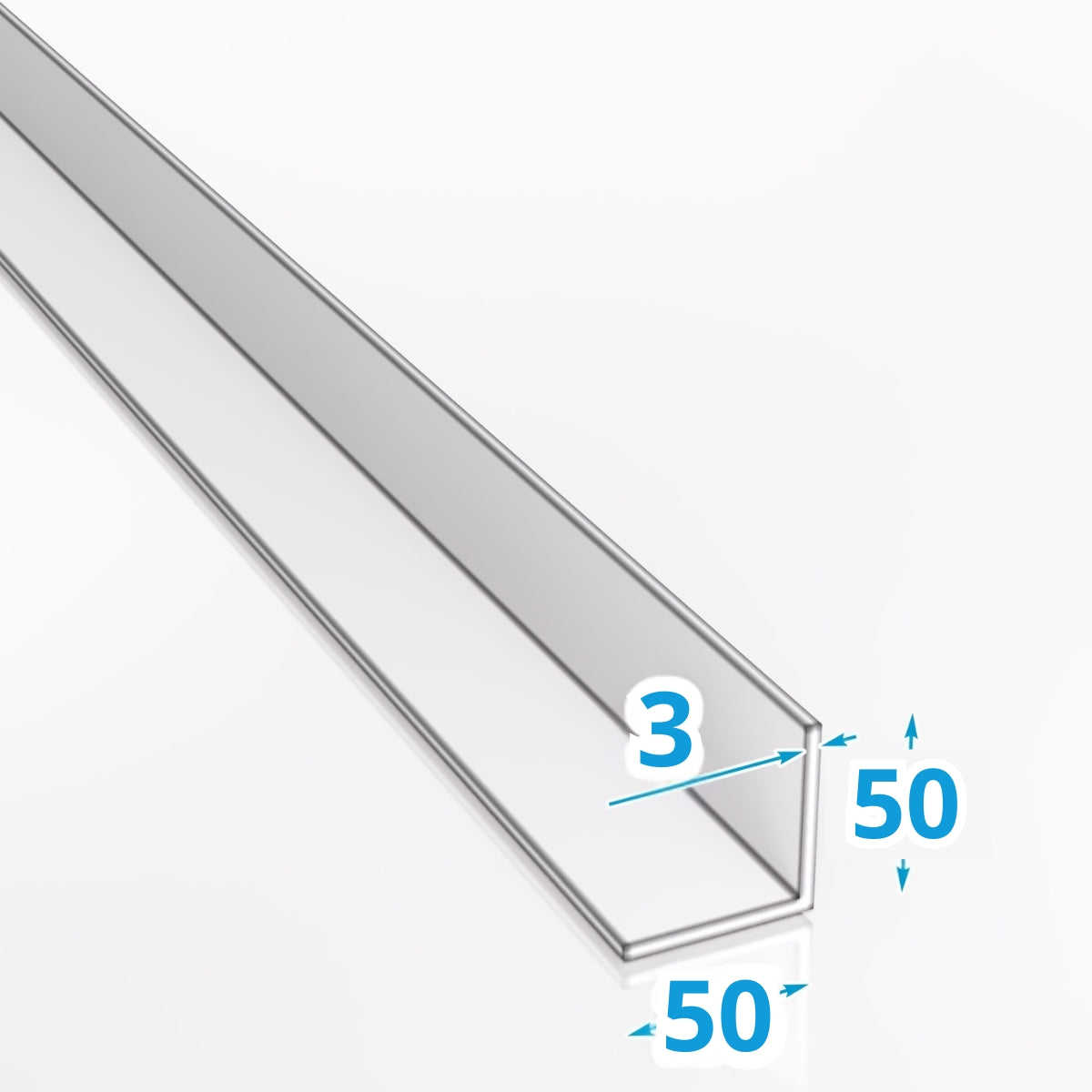 Kątownik aluminiowy 50x50x3 mm PA 38 / EN AW 6060