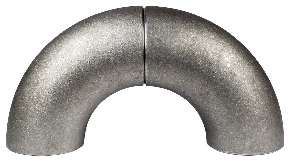 Widok połączonych dwóch kolan hamburskich 2 1/2" (76,1 mm) ze stali P235GH