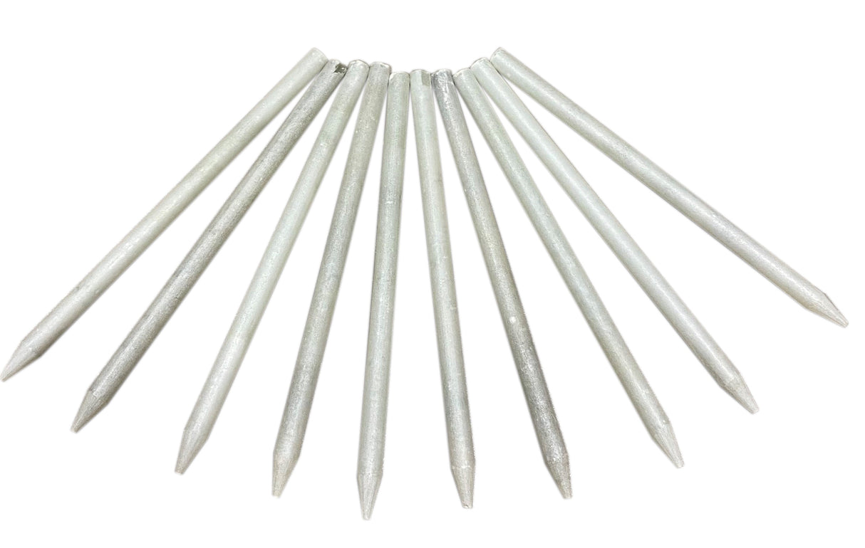 Kreda spawalnicza rozłożona wachlarzowo – widok na pojedyncze sztuki