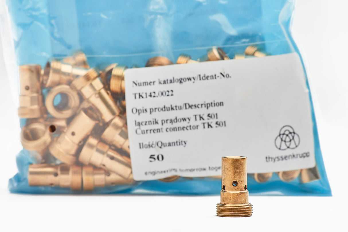 Oryginalne opakowanie łączników prądowych 401/501 M8 marki thyssenkrupp