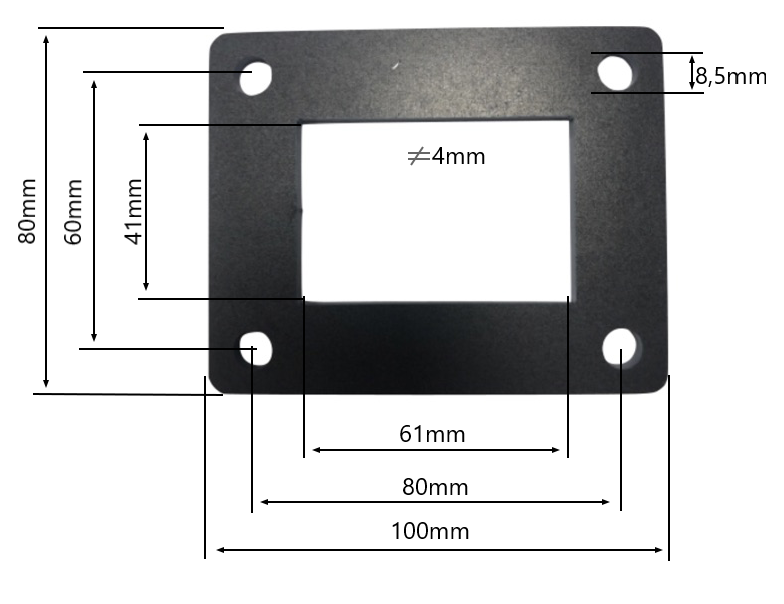 Marka montażowa, stalowa podstawa słupka 60x40 mm S235JR