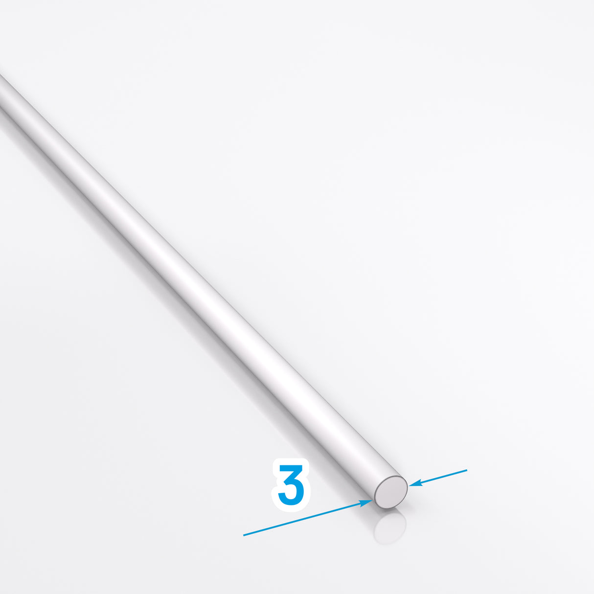 Pręt nierdzewny okrągły fi 3 kwasoodporny INOX AIS304 1.4301