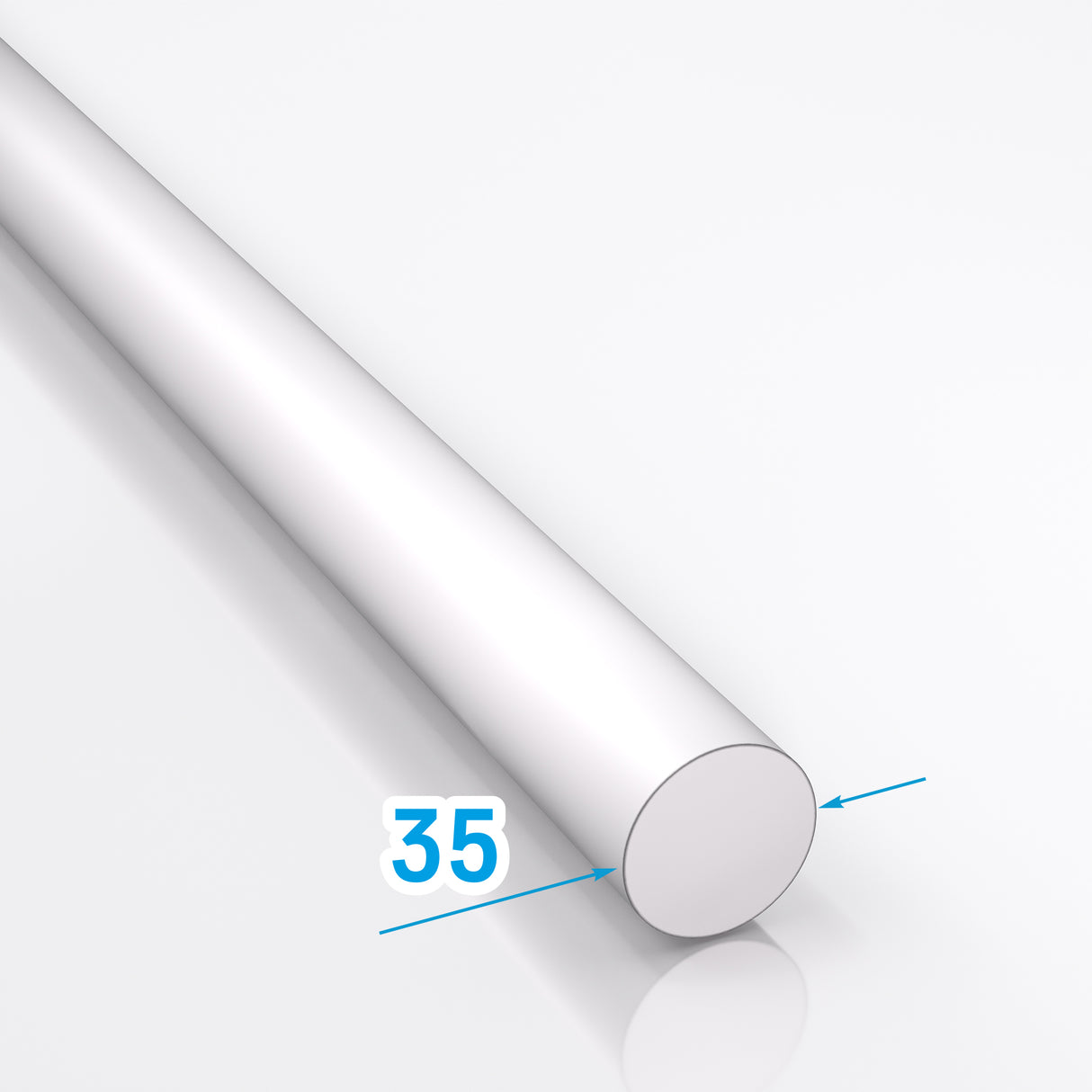 Pręt nierdzewny okrągły fi 35 kwasoodporny INOX AIS304 1.4301