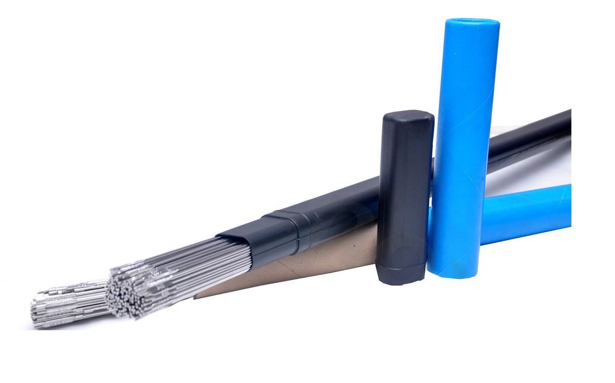 Pręty TIG AlMg5 o średnicy 1,0 mm w niebieskiej tulei transportowej