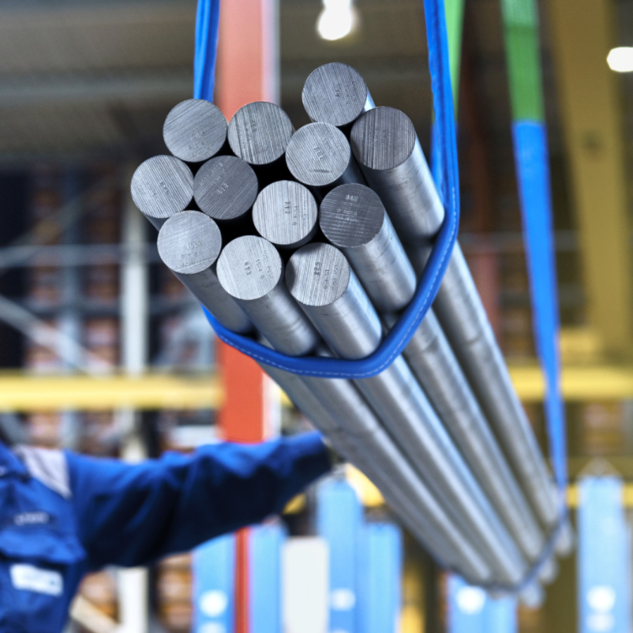 Docięte pręty okrągłe ze stali