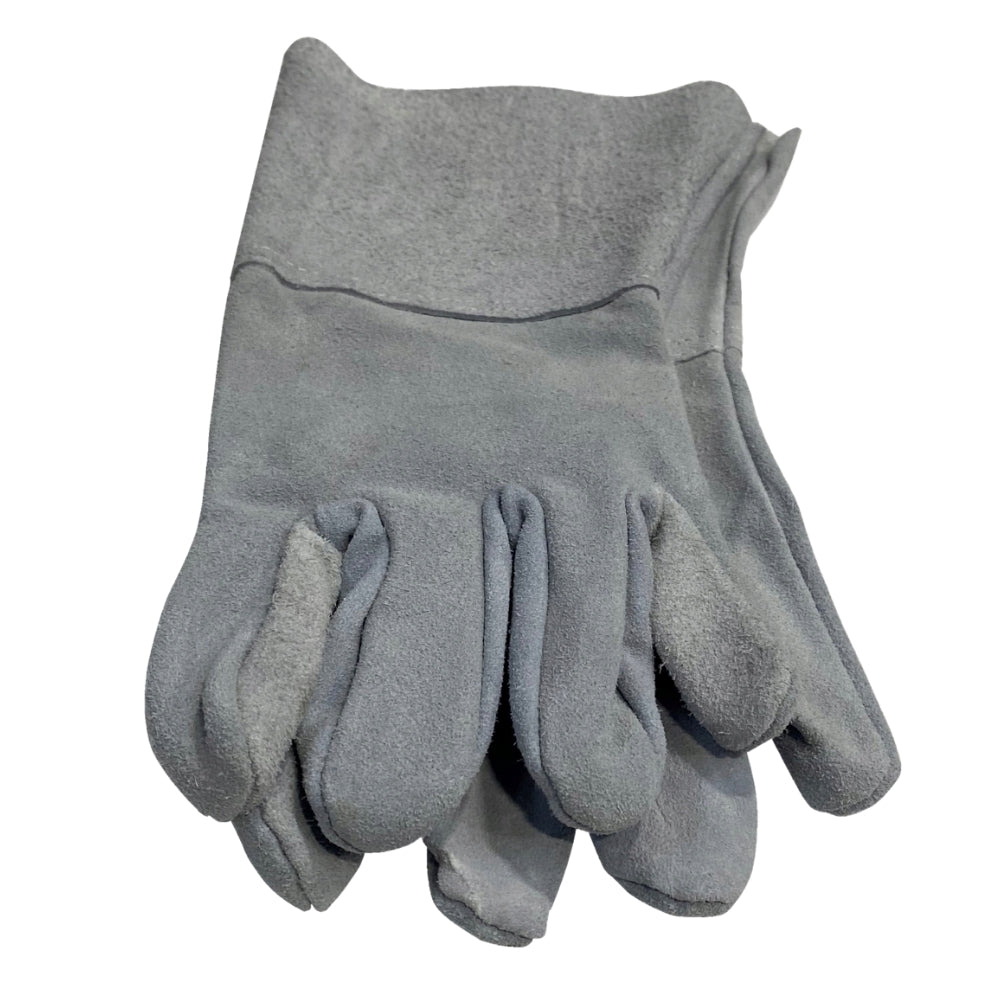 Zdjęcie rękawic spawalniczych z dwoiny bydlęcej na białym tle