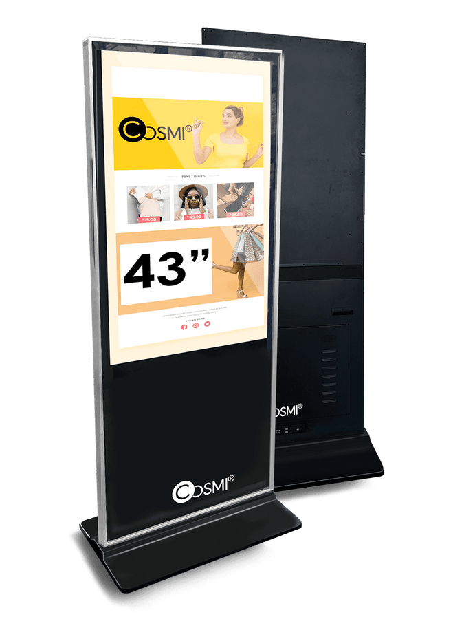 Infokiosk 43 cale – wolnostojący ekran dotykowy LCD