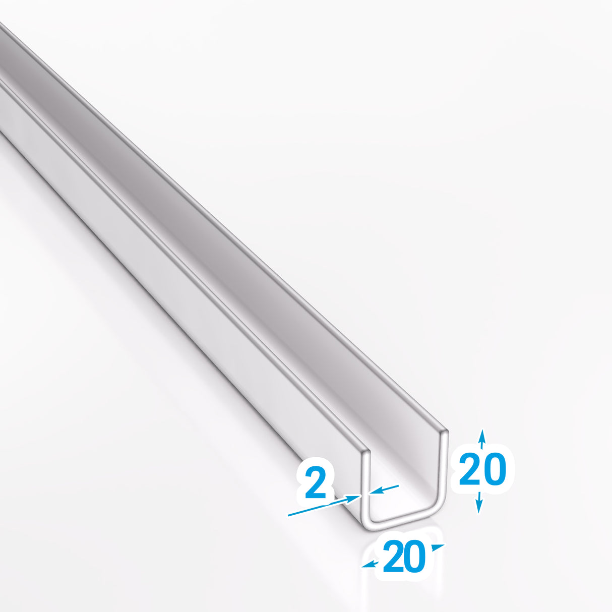 Ceownik stalowy 20x20x2 mm zimnogięty S235JR