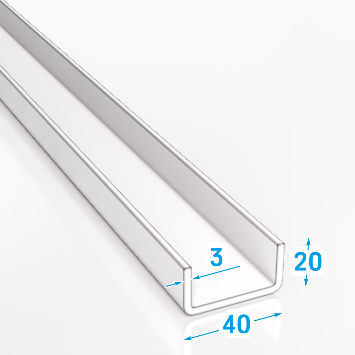 Ceownik stalowy 40x20x3 mm zimnogięty S235JR