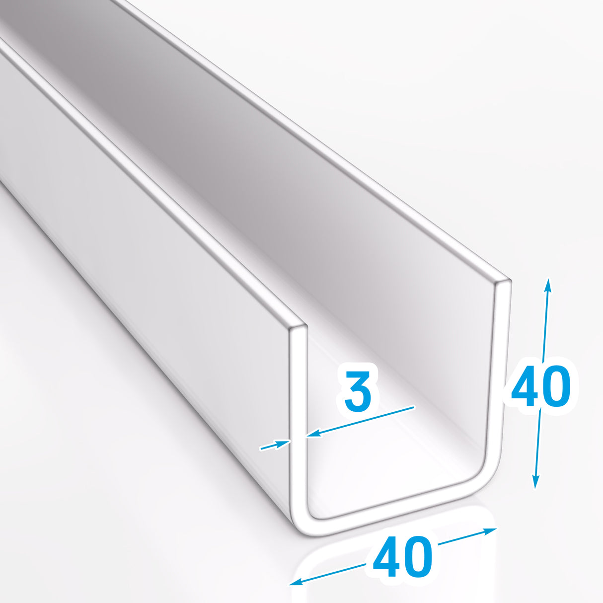 Ceownik stalowy 40x40x3 mm zimnogięty S235JR