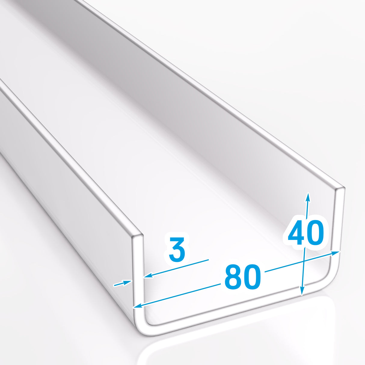 Ceownik stalowy 80x40x3 mm zimnogięty S235JR