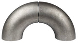 Widok połączonych dwóch kolan hamburskich 2 1/2" (76,1 mm) ze stali P235GH 