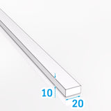 Rysunek techniczny płaskownika aluminiowego 20x10 mm