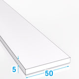 Wymiary płaskownika aluminiowego 50 x 5 mm – EN AW-6060 T66, rysunek techniczny do zakupu online