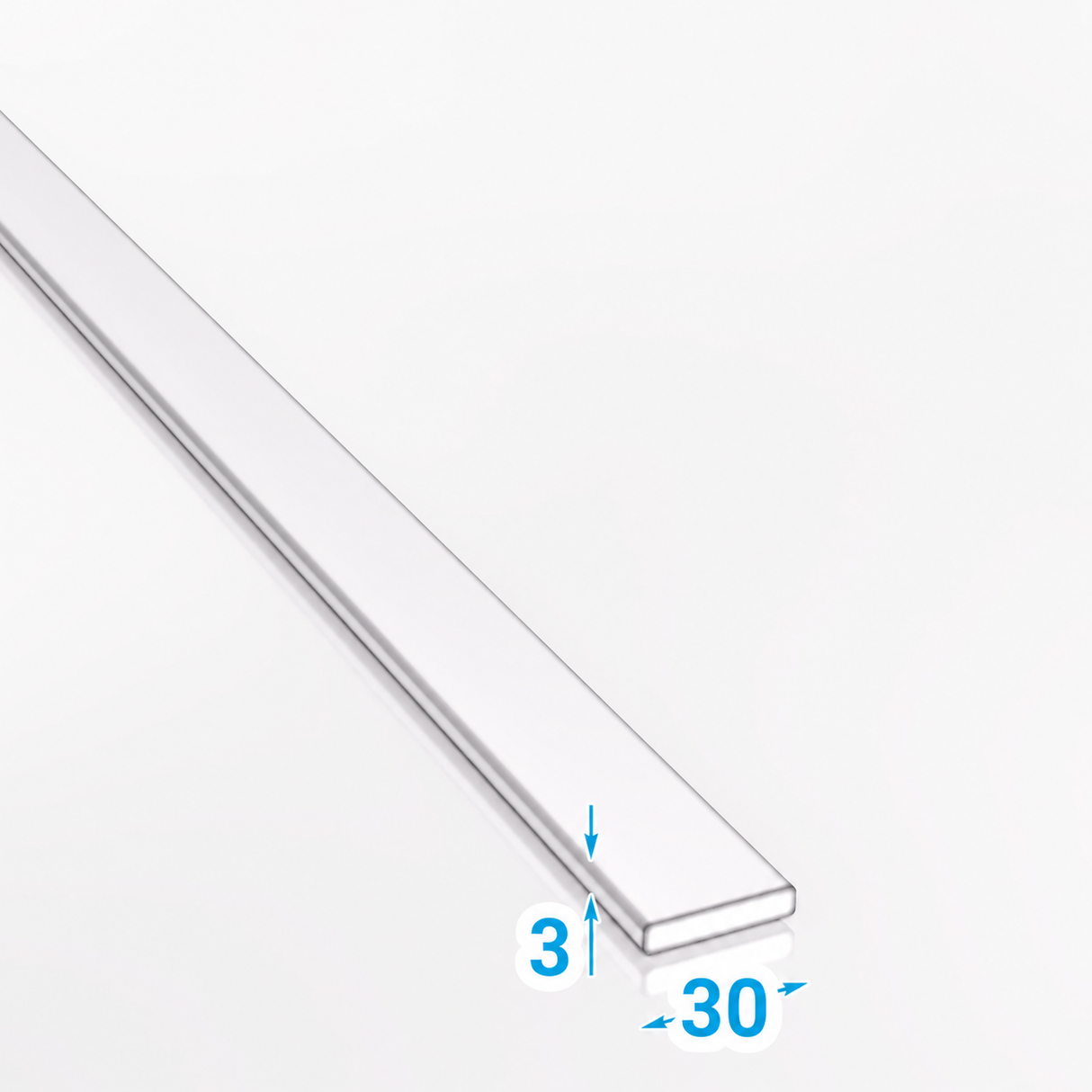 Płaskownik stalowy 30x3 mm gorącowalcowany S235JR