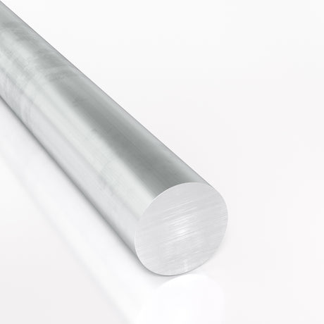Render pręta aluminiowego okrągłego fi 50 mm z stopu PA6 EN AW-2017A T4 na białym tle