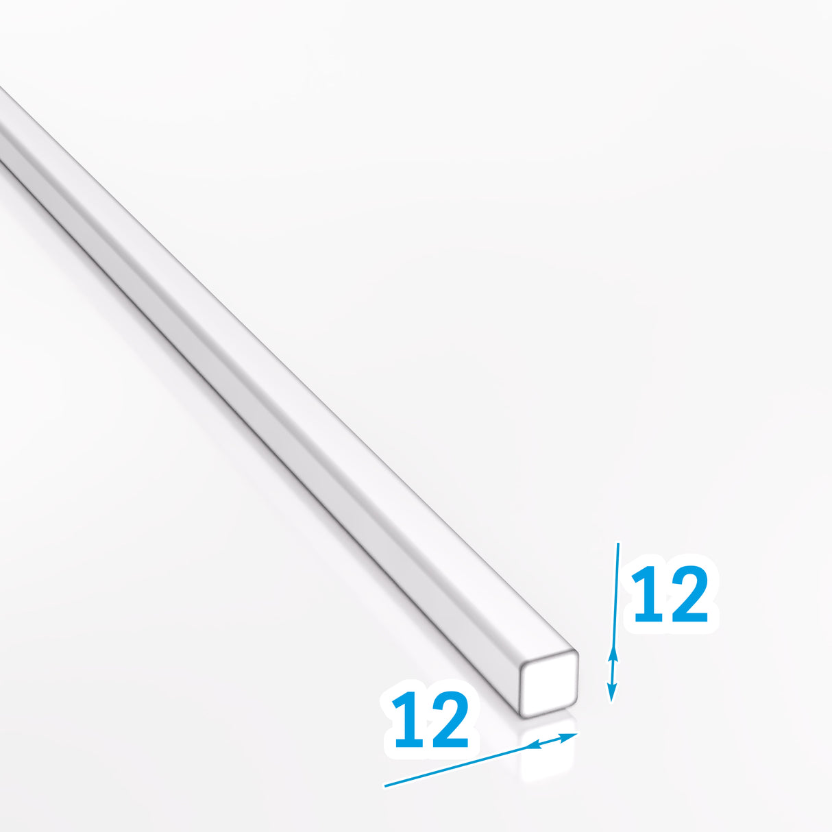 Pręt kwadratowy stalowy 12x12 mm gorącowalcowany S235JR