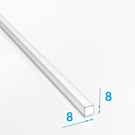 Pręt kwadratowy stalowy 8x8 mm gorącowalcowany S235JR