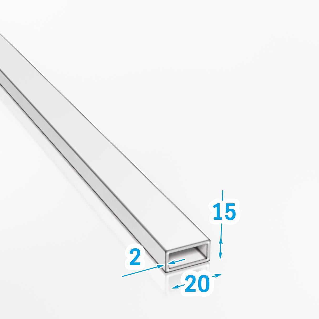 Profil aluminiowy zamknięty 20x15x2 mm PA38 / EN AW 6060 T66