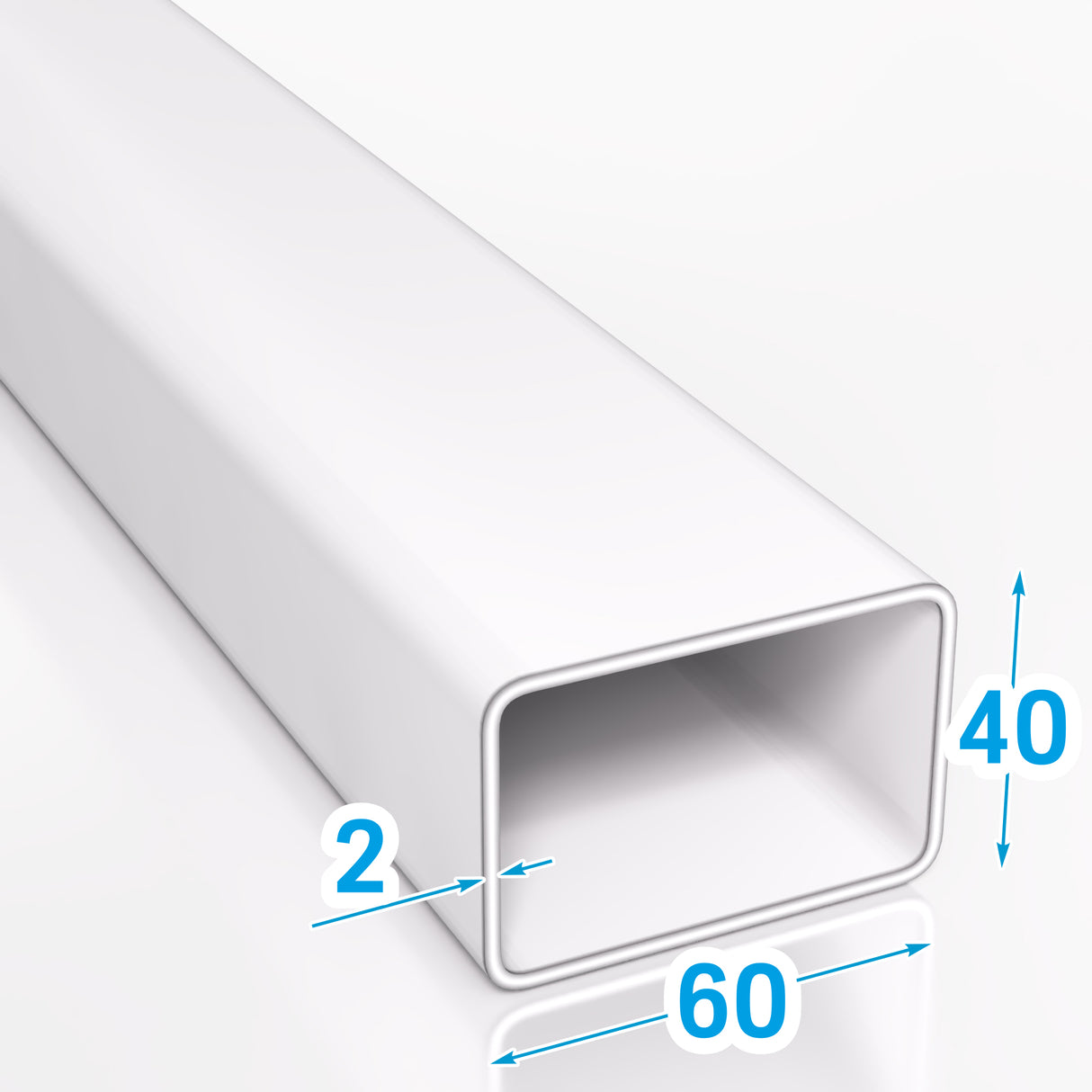 Profil stalowy zamknięty 60x40x2 mm zimnogięty S235JR