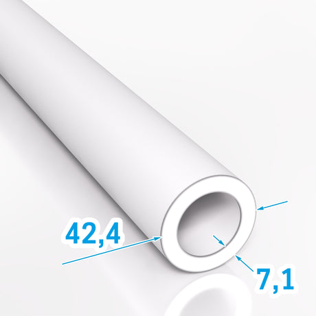 Rura stalowa bezszwowa 42,4x7,1 mm gorącowalcowana S235JR