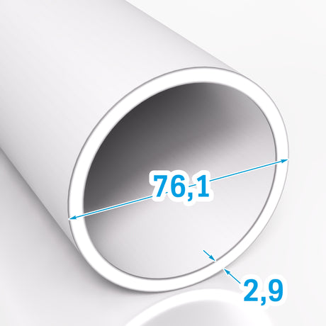 Rura stalowa bezszwowa 76,1x2,9 mm gorącowalcowana S235JR