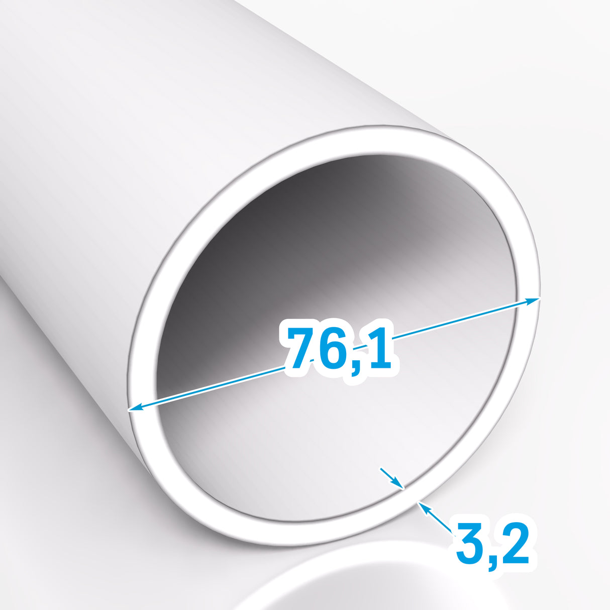 Rura stalowa bezszwowa 76,1x3,2 mm gorącowalcowana S235JR