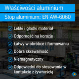 Profil aluminiowy zamknięty 20x20x2 mm PA38 / EN AW 6060 T66