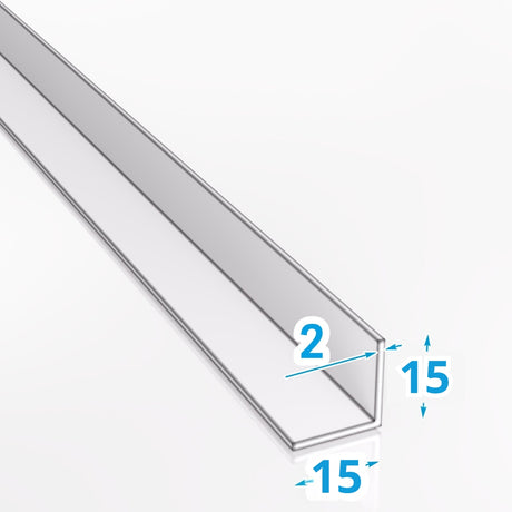 Kątownik aluminiowy 15x15x2 mm PA 38 / EN AW 6060