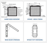 Dwustronny szyld LED Full Color | 700x700 mm | Na zewnątrz
